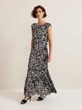 Phase Eight Nina Sleeveless Sequin Maxi Dress, Silver