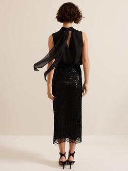 Phase Eight Mauve Midi Skirt, Black - view 2, Black