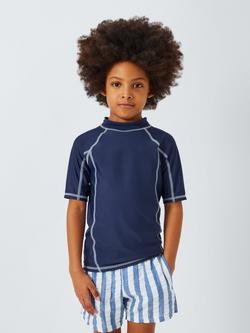 John Lewis Kids' Solid Rash Vest, Blue, Blue
