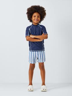 John Lewis Kids' Solid Rash Vest, Blue - view 2, Blue