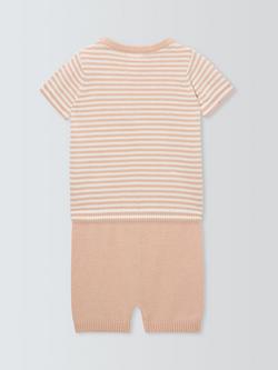 John Lewis Baby Knitted Short Sleeve Top and Bottoms Set, Multi - view 2, Multi