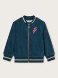 Monsoon Kids' Stardust Bomber Jacket, Teal