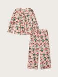 Monsoon Kids' Christmas Snow Globe Pyjama Set, Pink