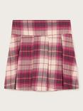 Monsoon Kids' Pleated Tartan Skort, Pink