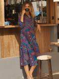 NRBY Jemima Star Paisley Print Silk Dress, Multi, Multi