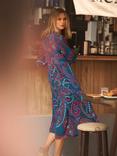 NRBY Jemima Star Paisley Print Silk Dress, Multi, Multi