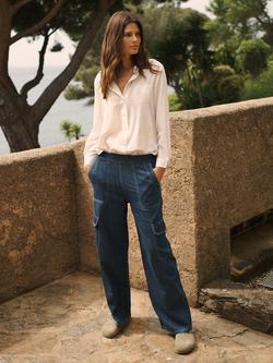 NRBY Camilla Cargo Trousers, Indigo Wash - view 2, Indigo Wash