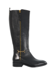Dune London Taylyn Wide Fit Snaffle Trim Leather Knee High Boots