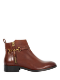 Dune Wide Fit Parklyn Snaffle Trim Leather Ankle Boots