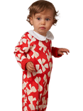 Angel & Rocket Baby Collar Babygrow, Red/Multi