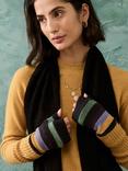 Brora Stripe Cashmere Fingerless Mittens