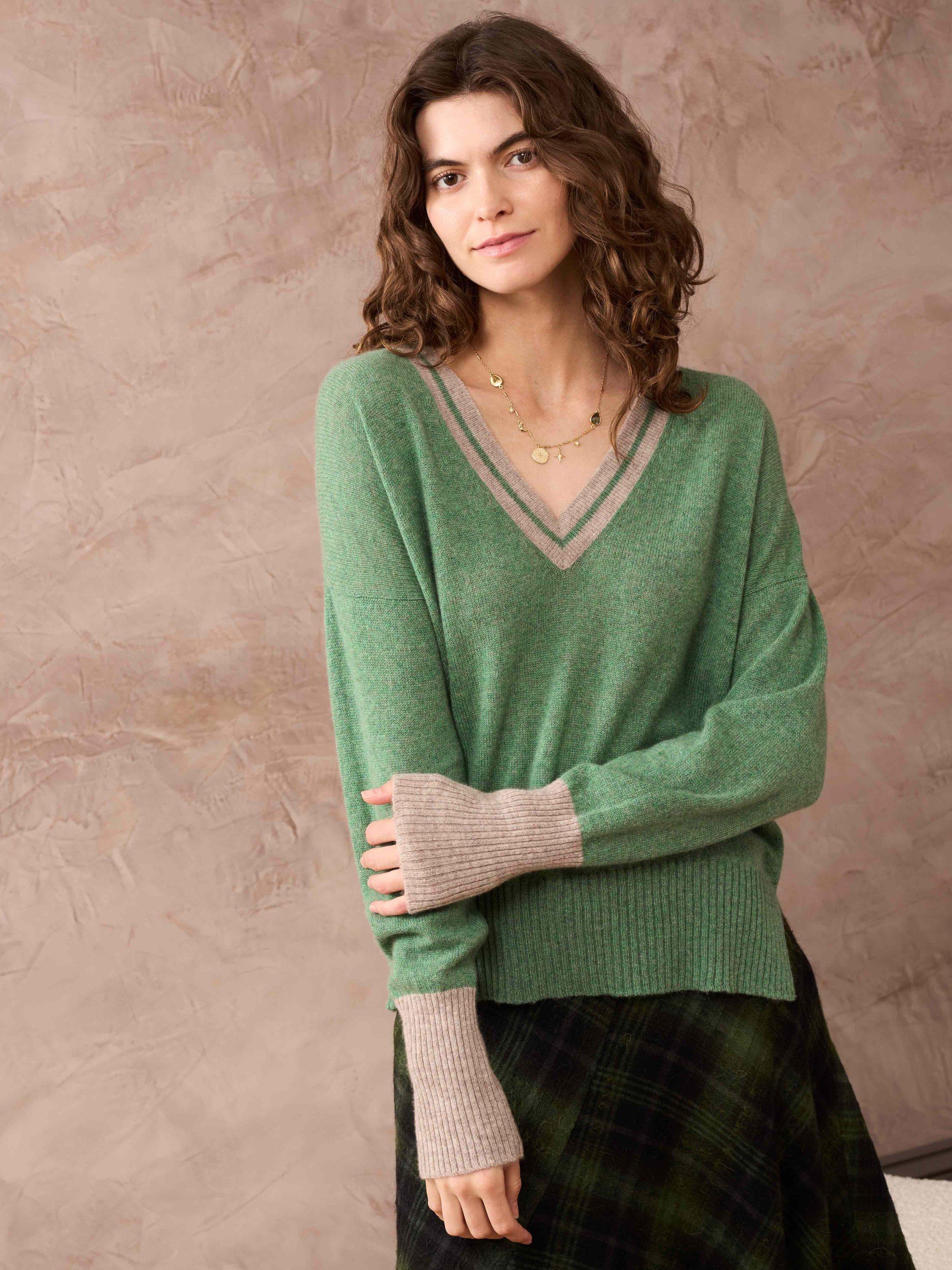 Brora cashmere high quality v neck sweater