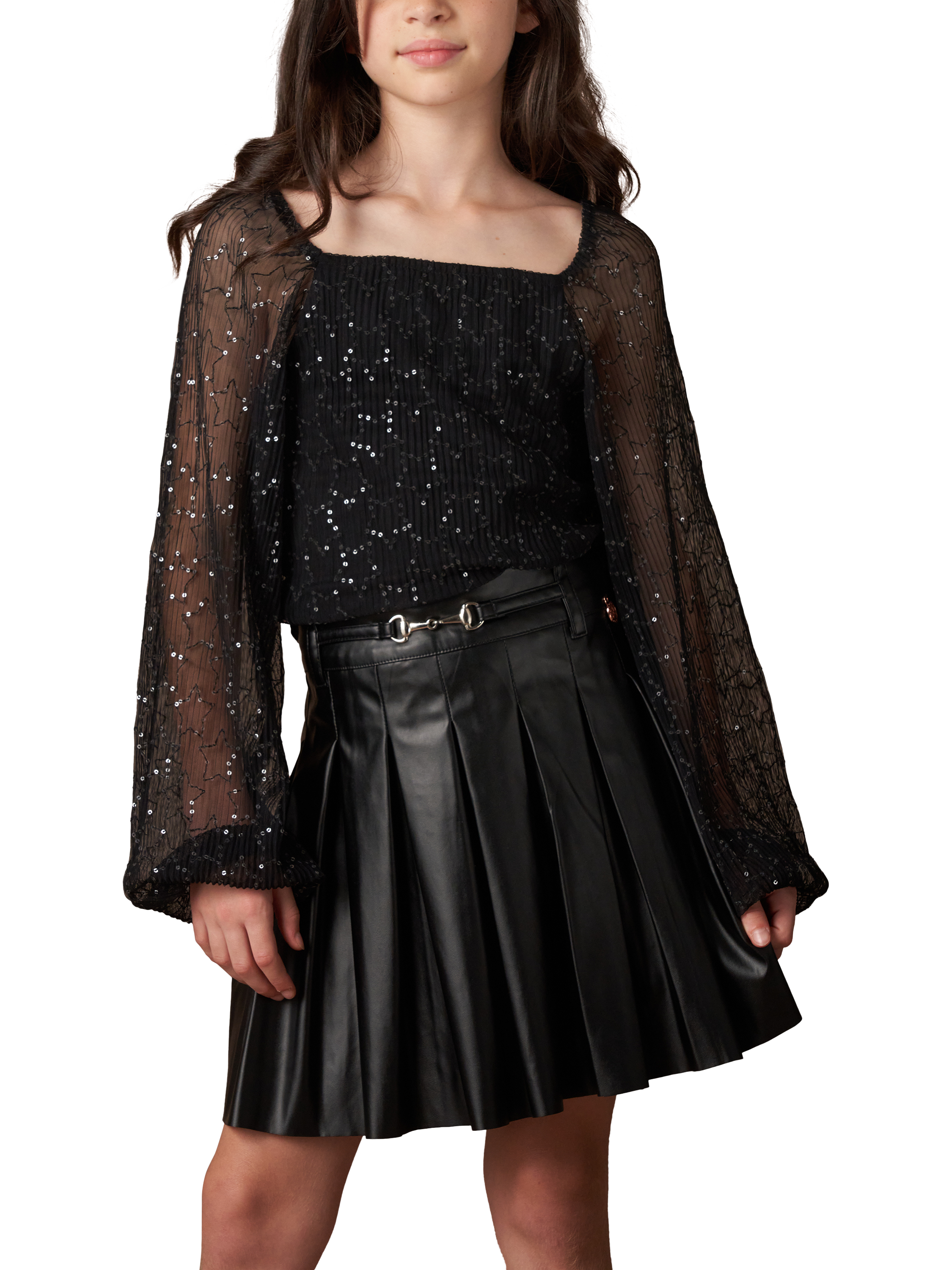 Black mesh top with stars online