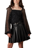 Angel & Rocket Kids' Star Mesh Top, Black
