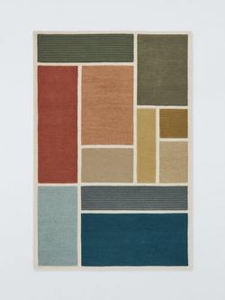 John Lewis Form Colour Block Hand Tufted Pure Wool Rug, Multi, Multi