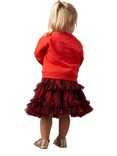 Angel & Rocket Kids' Tartan Mesh Skirt, Red, Red