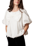 Angel & Rocket Kids' Bubble Hem Top, Ivory, Ivory