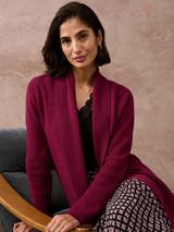 Brora Shawl Rib Longline Cashmere Cardigan