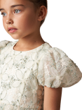 Angel & Rocket Embellished Tulle Kids' Dress, Green, Green