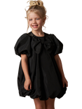 Angel & Rocket Kids' Puffball Bow Dress, Black