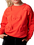 Angel & Rocket Kids' Bow Sweatshirt, Red