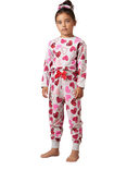 Angel & Rocket Kids' Leopard Heart Print Pyjamas Set & Scrunchie, Multi