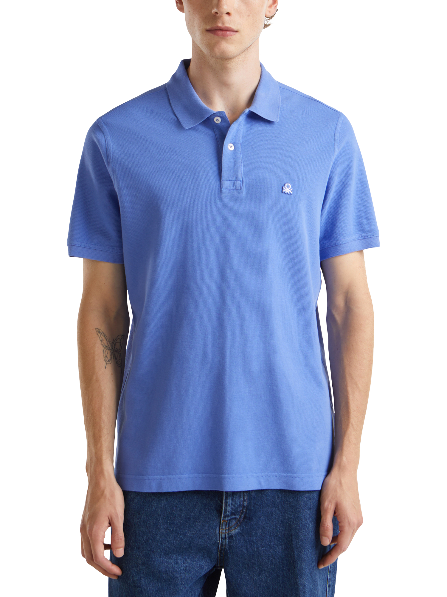 Benetton Regular Fit Polo Shirt, Plum, Periwinkle