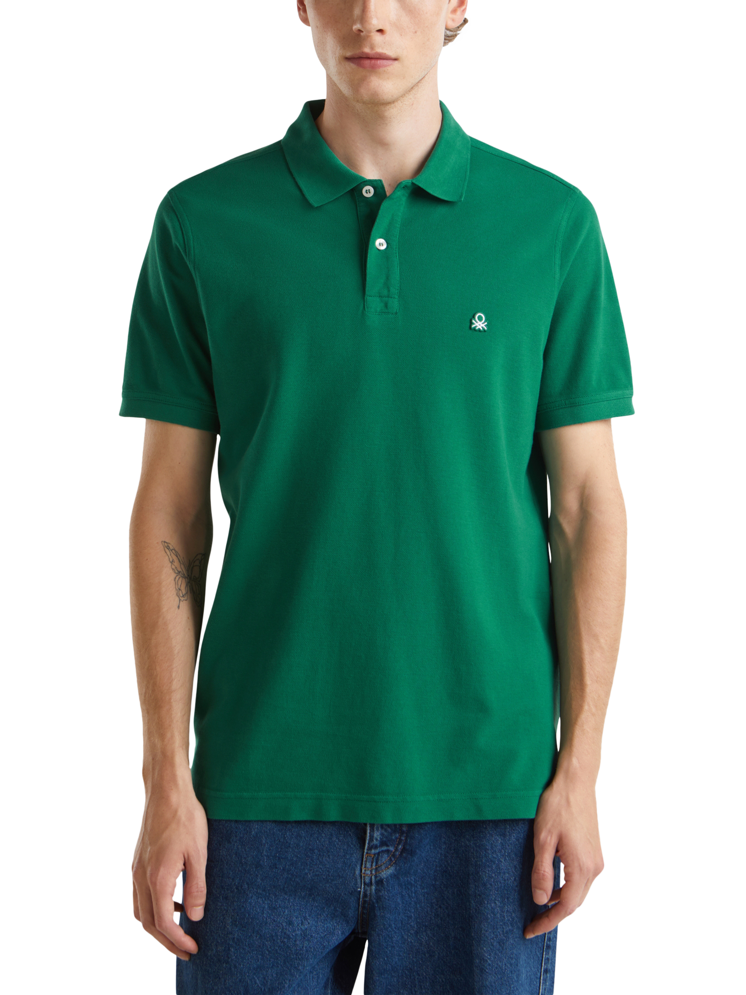 Benetton Regular Fit Polo Shirt, Plum, Dark Green