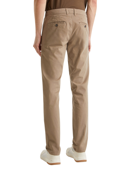 Benetton Slim Fit Chinos - view 2, Taupe