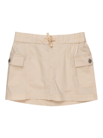 Roxy Kids' Glassy Horizon Mini Skirt, Parchement, Parchement