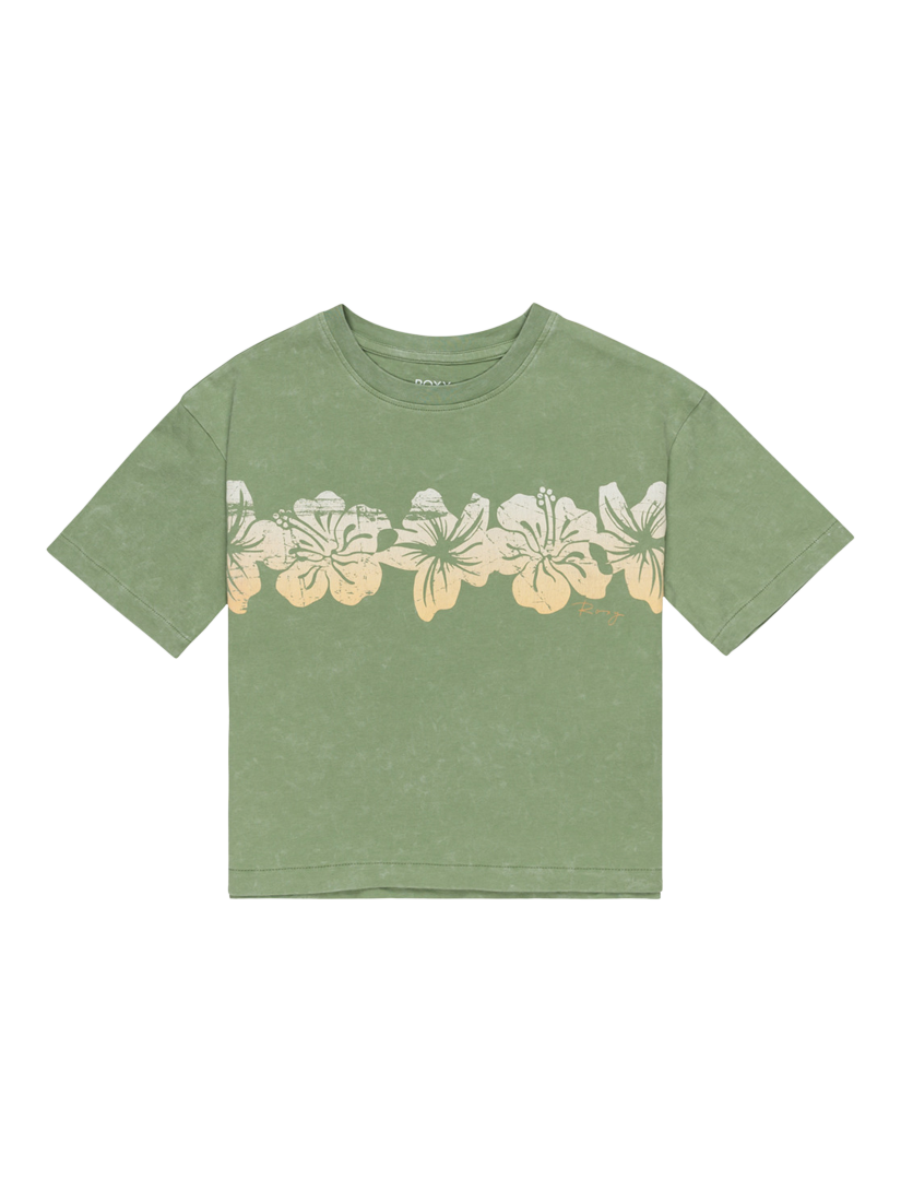 Product image 1 of 2, which shows Roxy Kids' Sun for all Seasons T-Shirt, Basil, 8 years