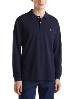 Benetton Cotton Polo Shirt, Navy