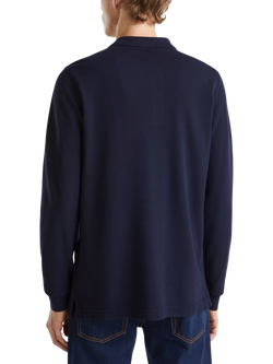 Benetton Cotton Polo Shirt - view 2, Navy