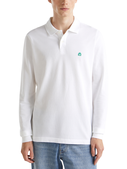 Benetton Cotton Polo Shirt, White