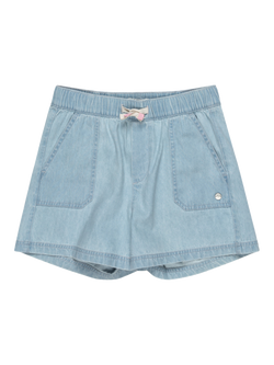 Roxy Kids' Call On Me Cotton Denim Shorts, Light Blue, Light Blue