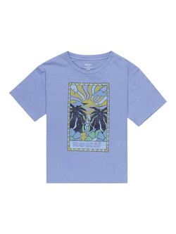 Roxy Kids' Gone to California T-Shirt, Phantom Blue/Multi, Phantom Blue/Multi