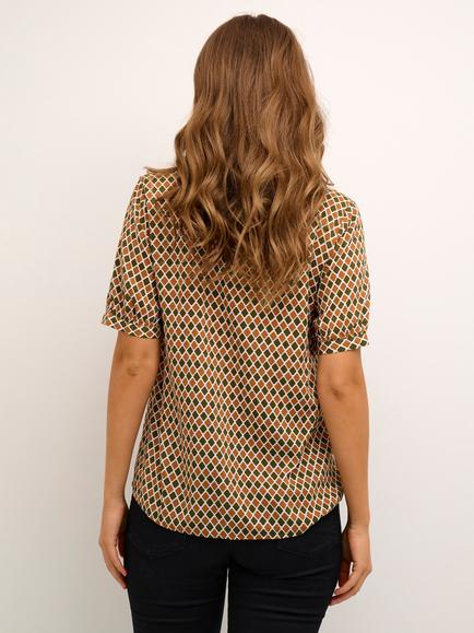 KAFFE Sally Graphic Print Top, Grape/Leaf - view 2, Grape/Leaf