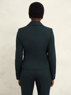 Hobbs Linda Wrap Neck Jacket, Deep Pine Green - view 2, Deep Pine Green