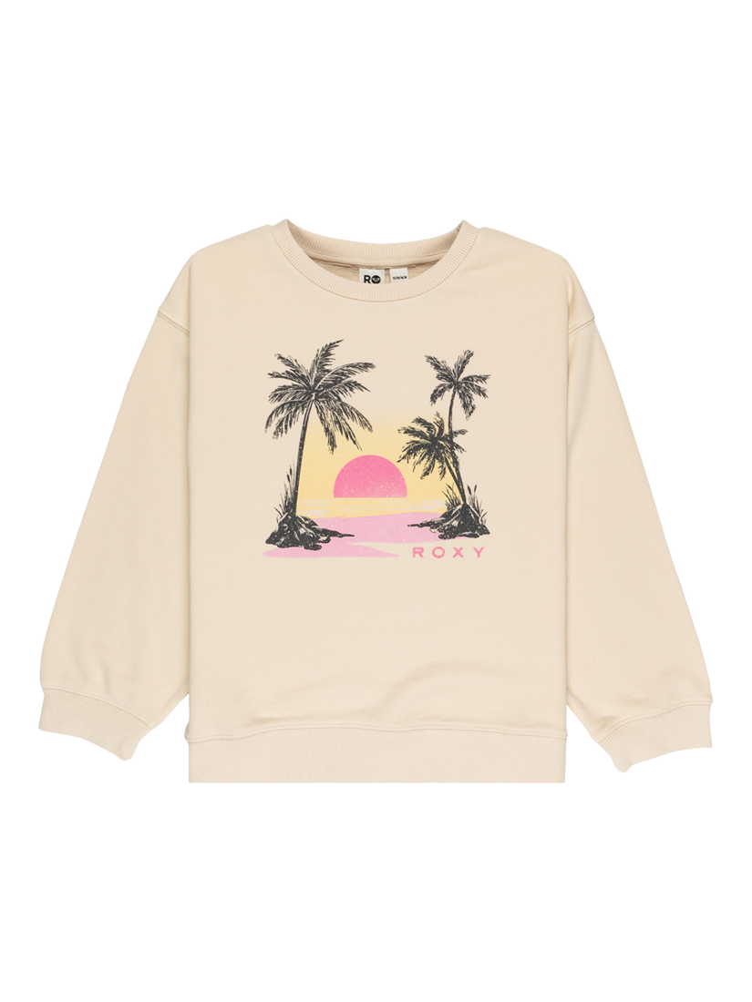 Product image 1 of 2, which shows Roxy Kids' Morning Hike Terry Jumper, Parchement, 8 years