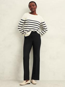 Hobbs Petite Gerrie Wool Blend Trousers, Black, Black