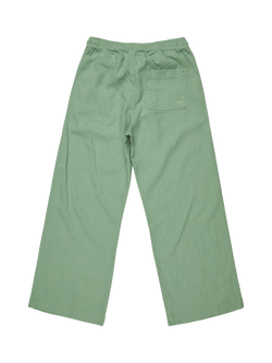 Roxy Lekeitio Break Linen Rich Trousers, Basil - view 2, Basil