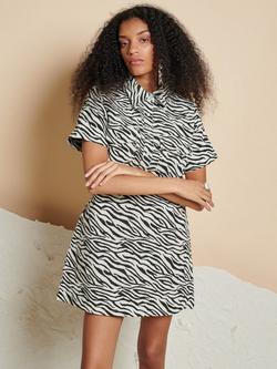 GHOSPELL Zia Zebra Mini Dress, Multi, Multi