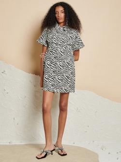 GHOSPELL Zia Zebra Mini Dress, Multi - view 2, Multi