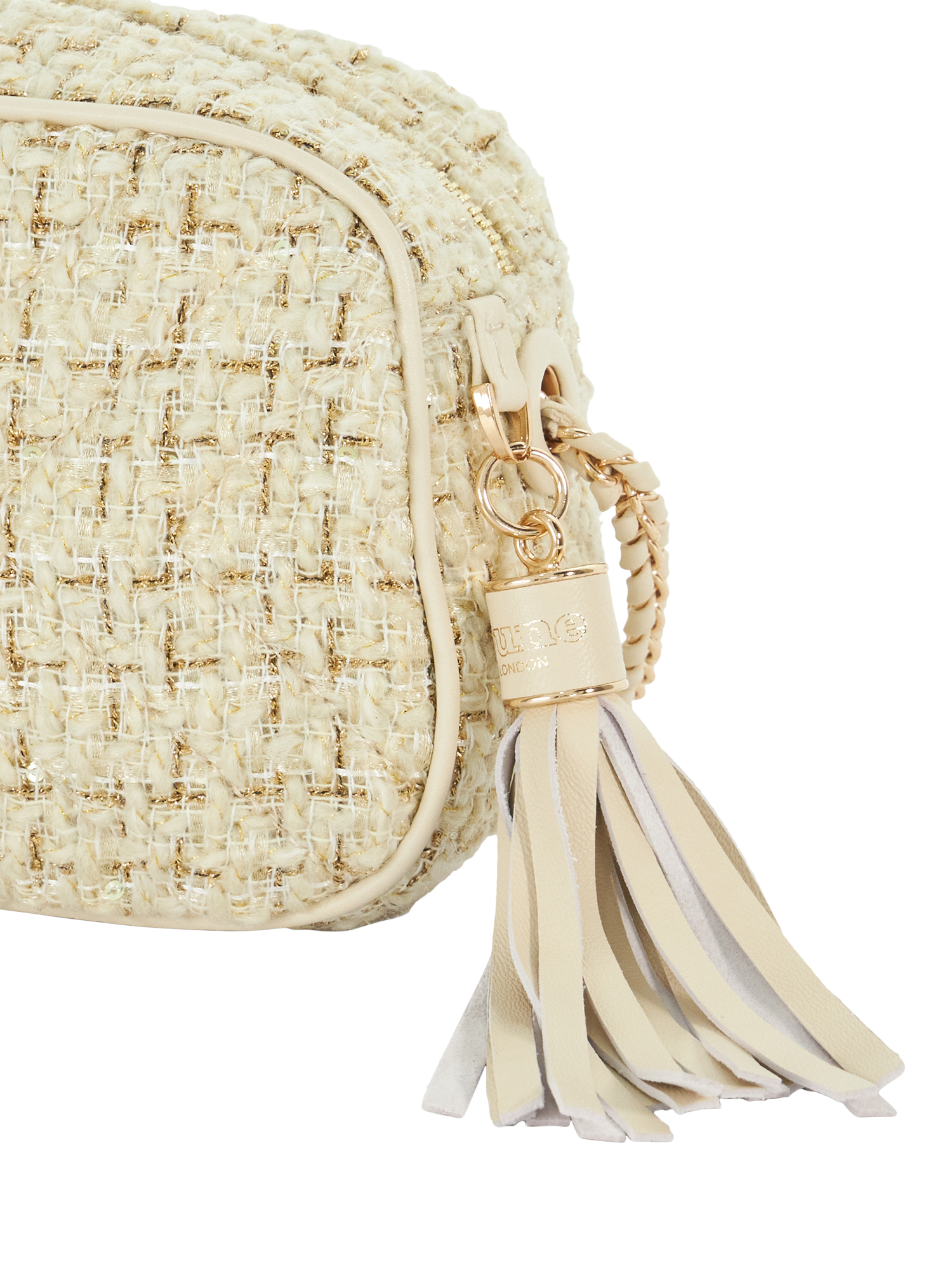 Product image 4 of 5, which shows Dune Premium Collection Chancery Fabric Cross Body Bag, Cream, One Size