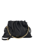 Dune London Primrose L Leather Drawstring Bag, Dark Red