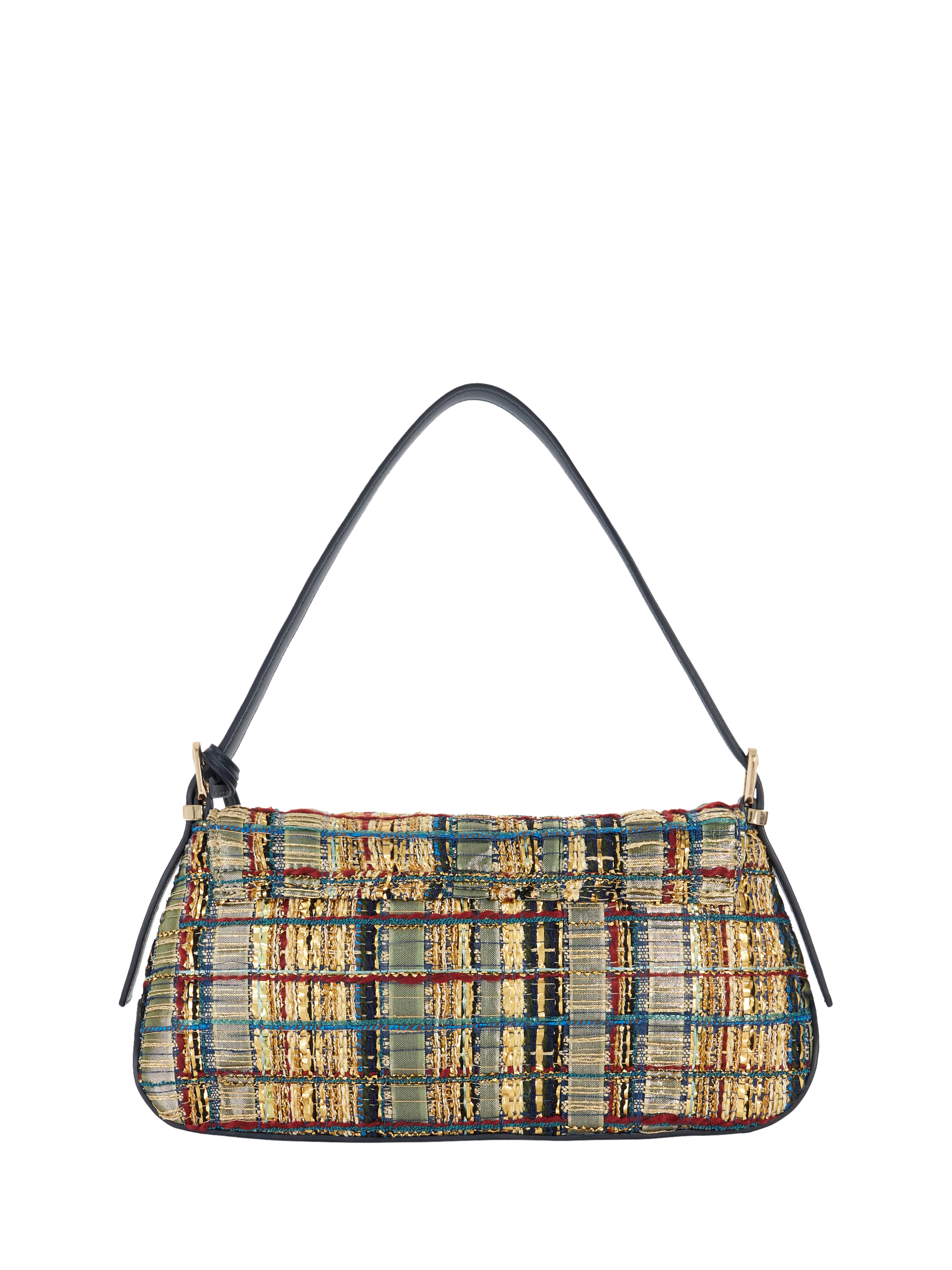 Product image 3 of 5, which shows Dune London Highgate Textured Check Shoulder Bag, Multi