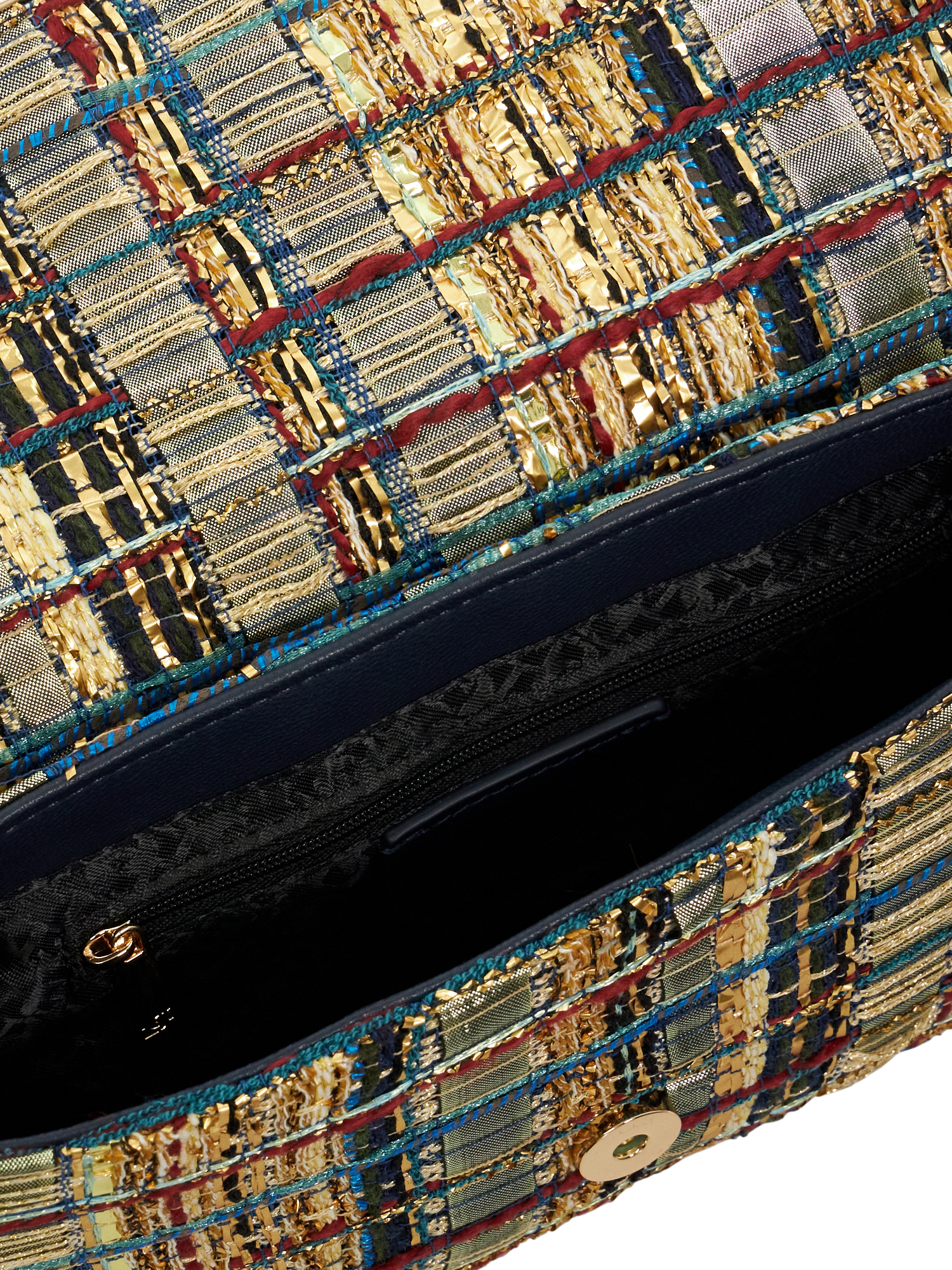 Product image 4 of 5, which shows Dune London Highgate Textured Check Shoulder Bag, Multi