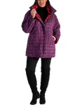 chesca Quilted Reversible Jacket, Purple/Multi