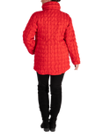 chesca Quilted Reversible Jacket, Red/Multi