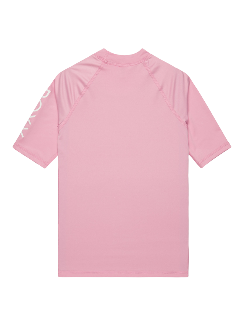 Product image 2 of 2, which shows Roxy Kids' Whole Hearted Short Sleeve Rash Vest, Lilac Chiffon, 8 years